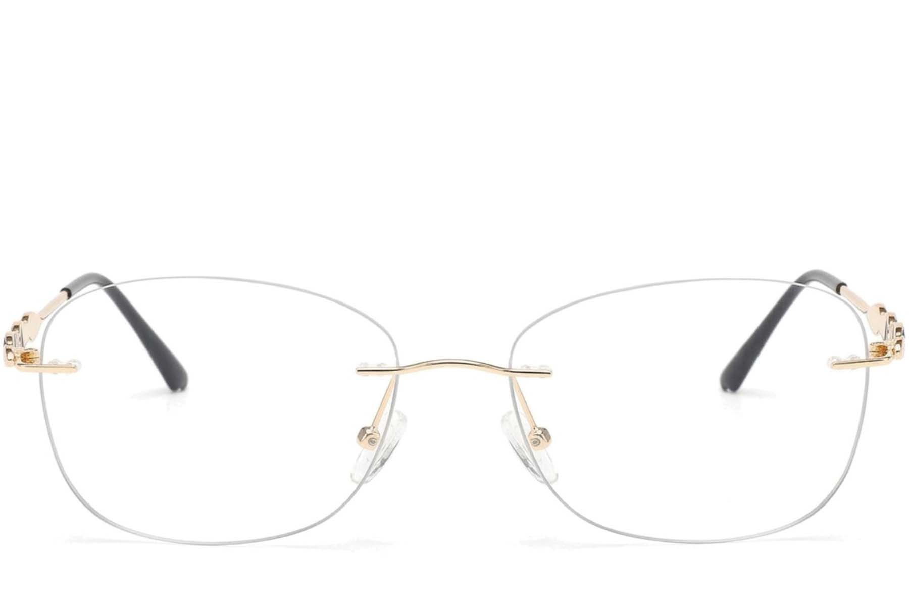 Gafas invisibles de metal dorado #BS2012-3330