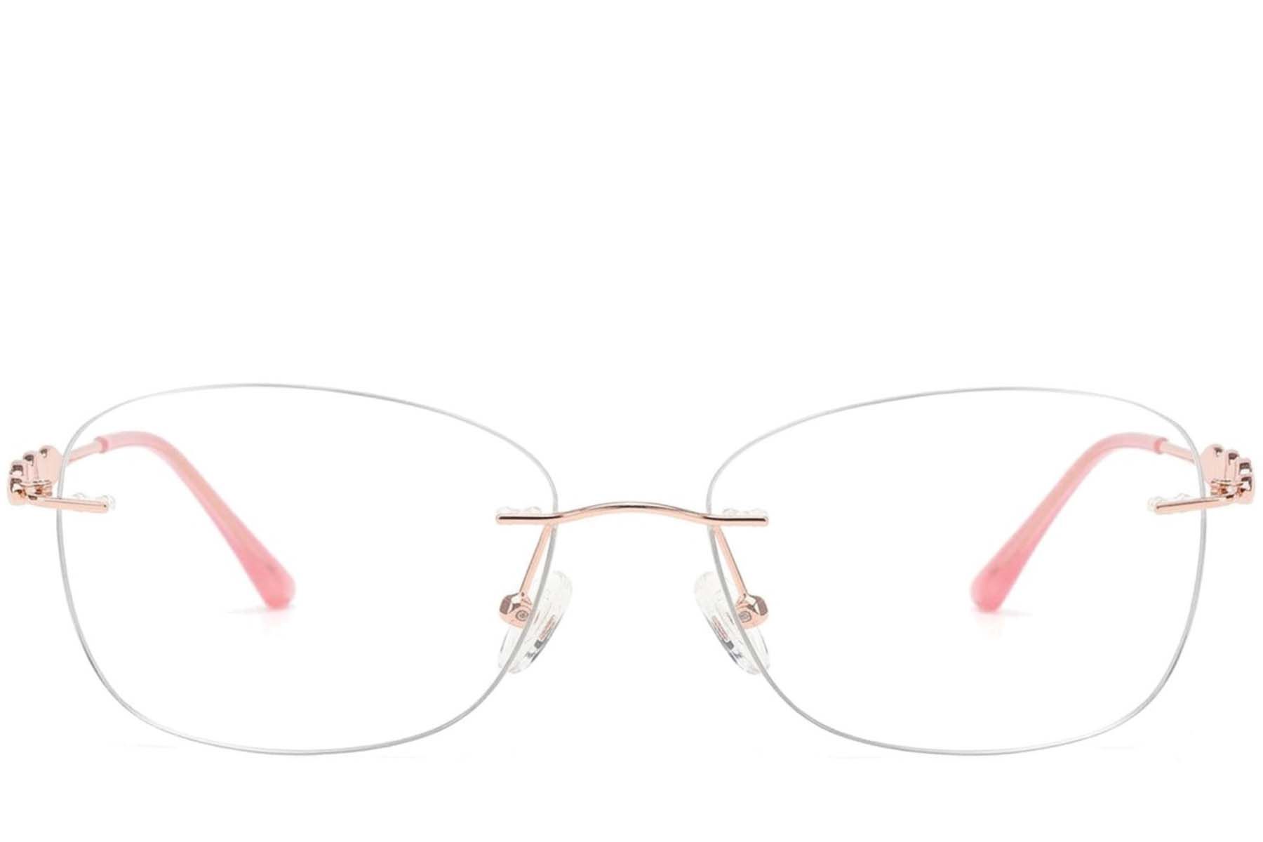 Gafas invisibles de metal rosa #BS2012-3331