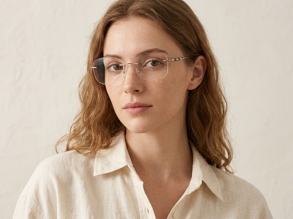 Gafas invisibles de metal rosa #BS2012-3332