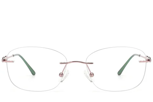 Lunettes invisibles en métal rose #BS2012-3332