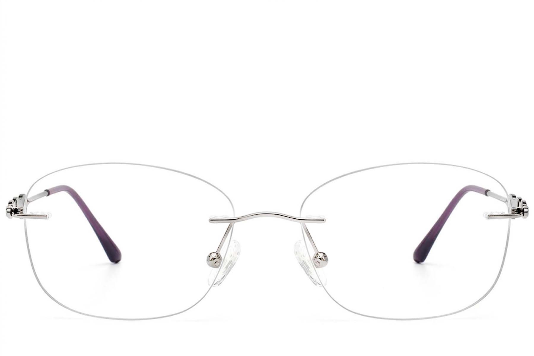 Gafas invisibles de metal plateado #BS2012-3333