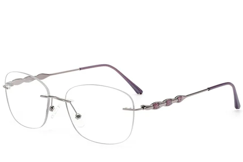 Lunettes invisibles en métal argenté #BS2012-3333
