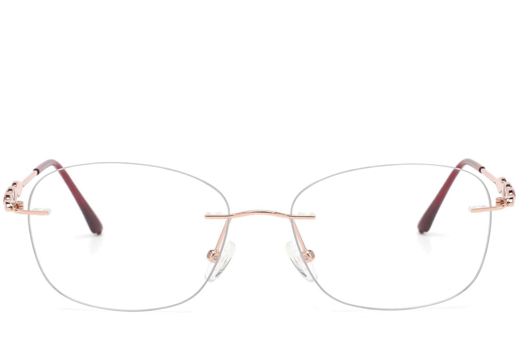 Gafas invisibles de metal rosa #BS2012-3334