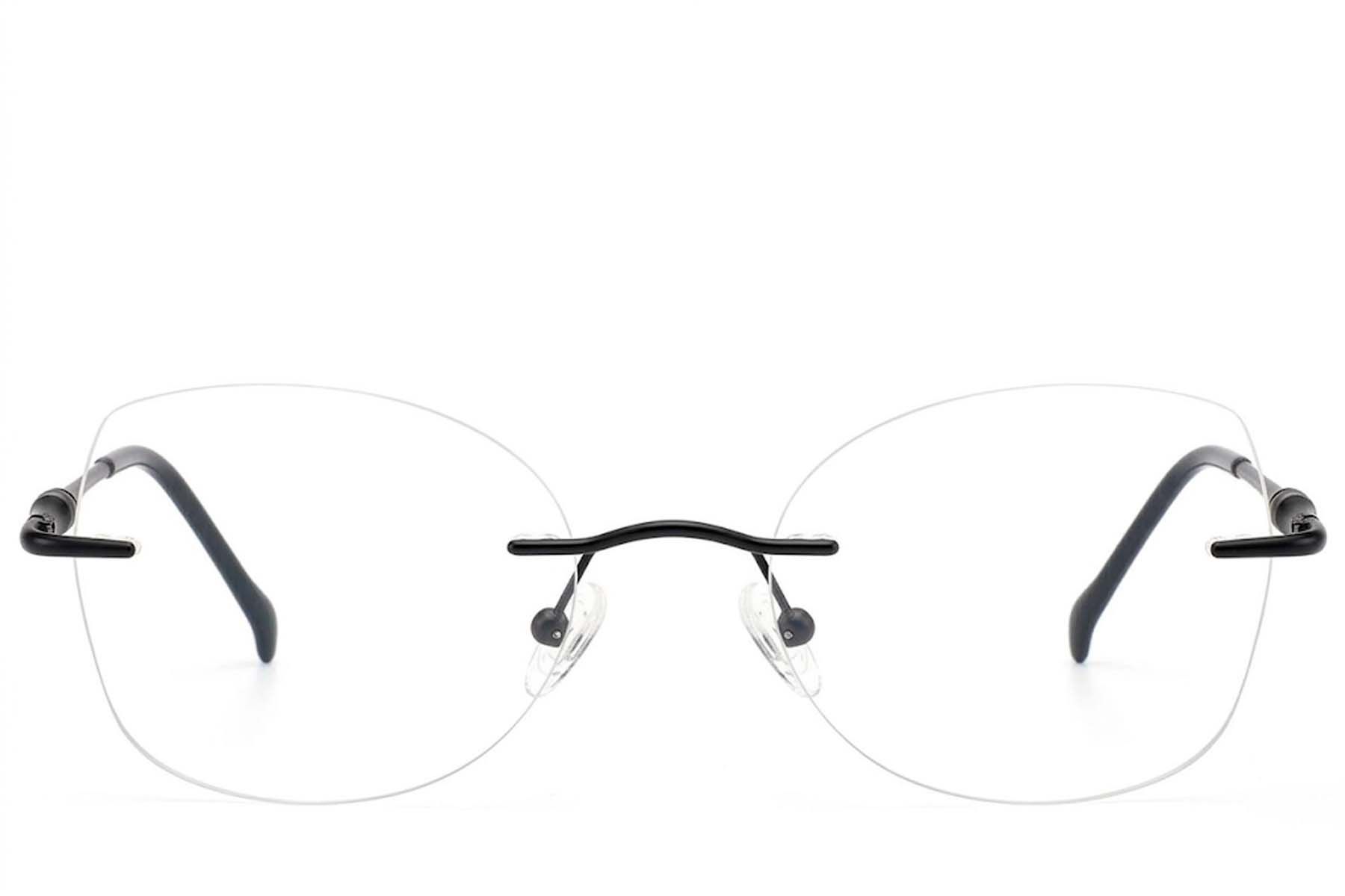 Gafas invisibles de metal negro #BS2012-3335
