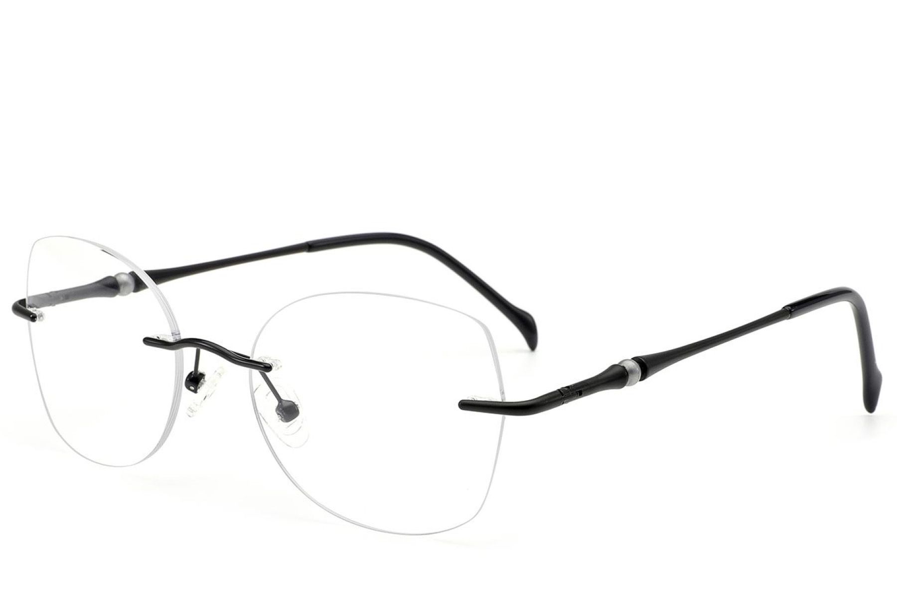 Invisible Black Metal Glasses #BS2012-3335