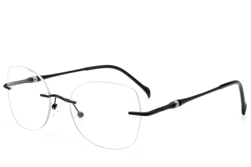 Lunettes invisibles en métal noir #BS2012-3335
