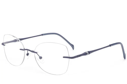 Lunettes invisibles en métal bleu #BS2012-3336