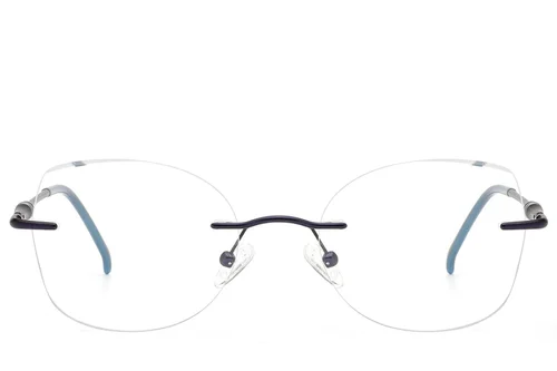 Lunettes invisibles en métal bleu #BS2012-3338