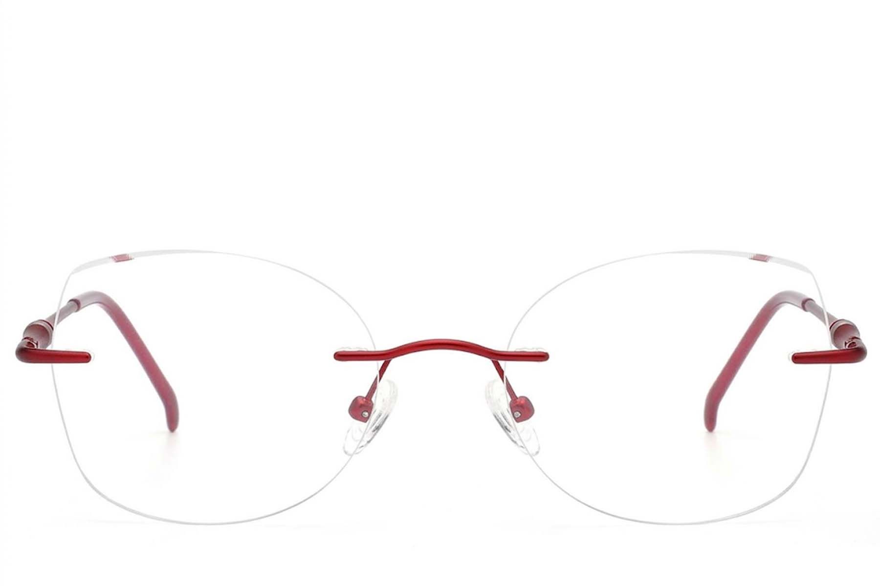 Gafas invisibles de metal rojo #BS2012-3340