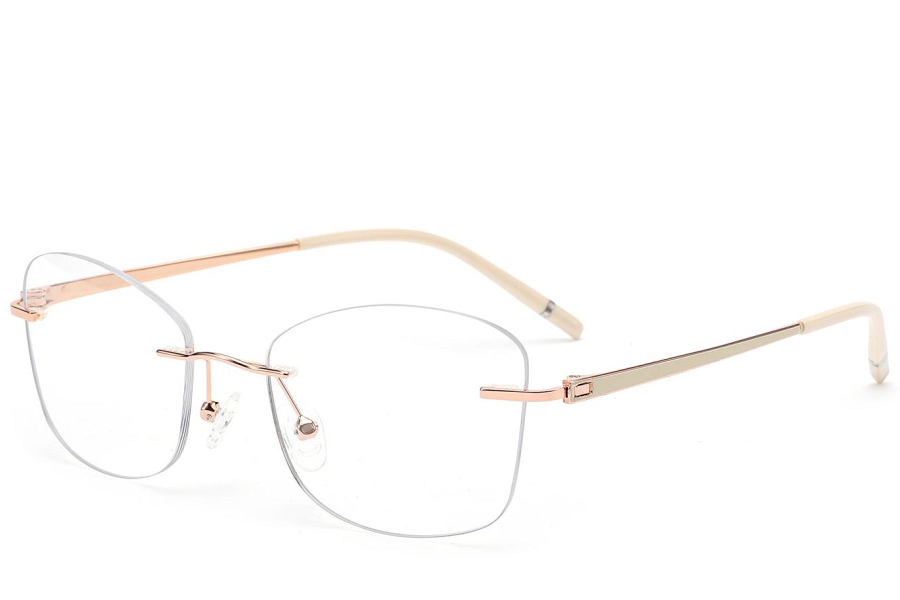 Gafas invisibles de metal rosa #BS2012-3341