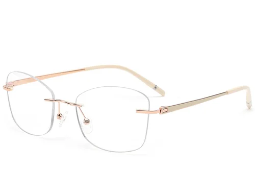 Lunettes invisibles en métal rose #BS2012-3341