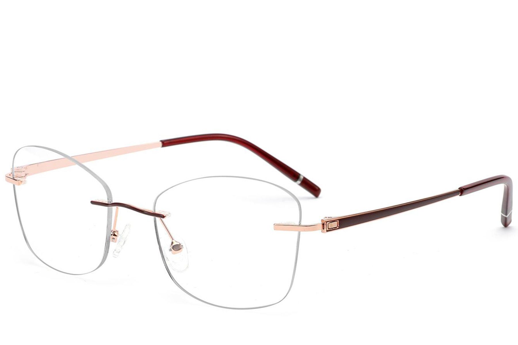 Invisible Red Metal Glasses #BS2012-3342