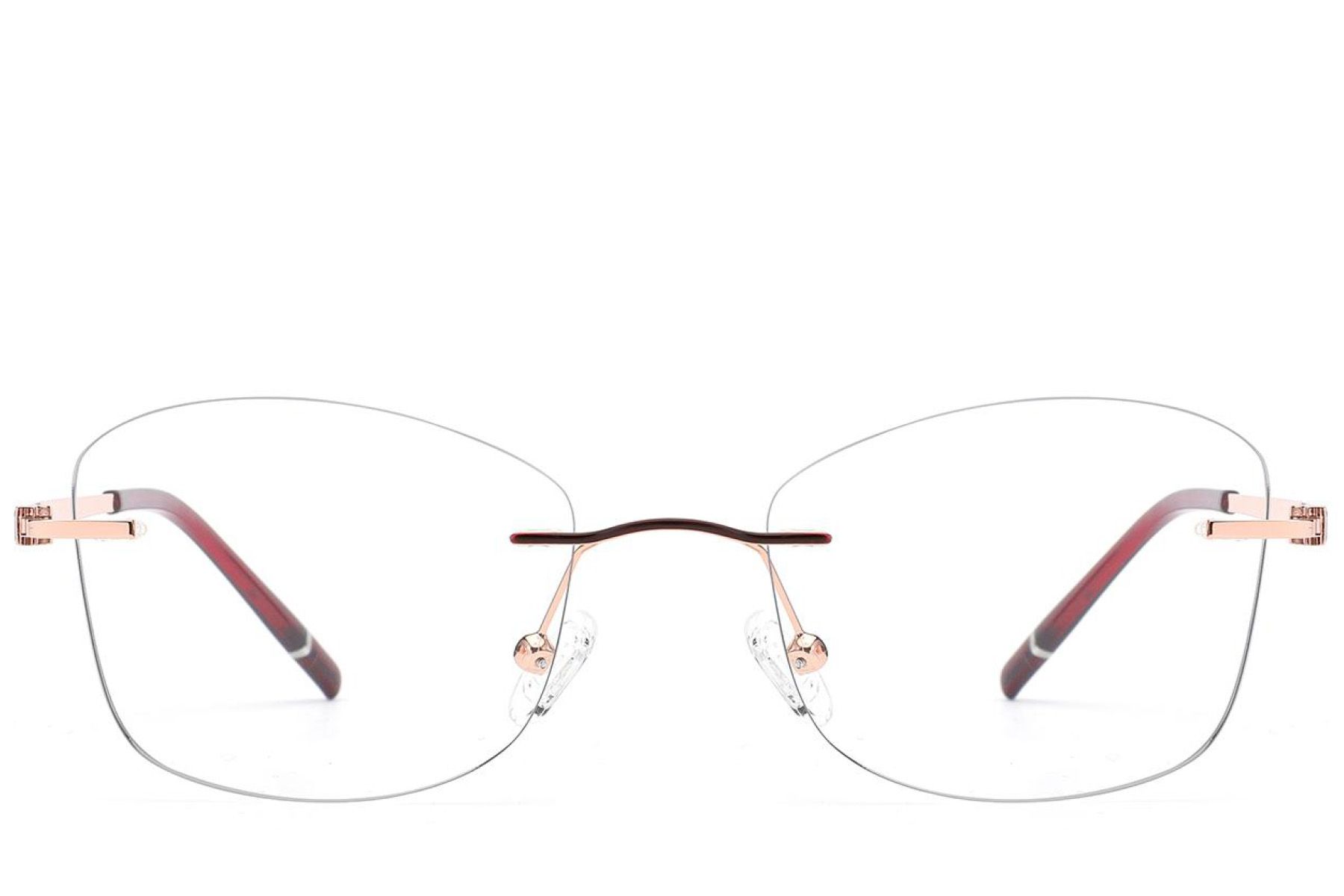 Invisible Red Metal Glasses #BS2012-3342