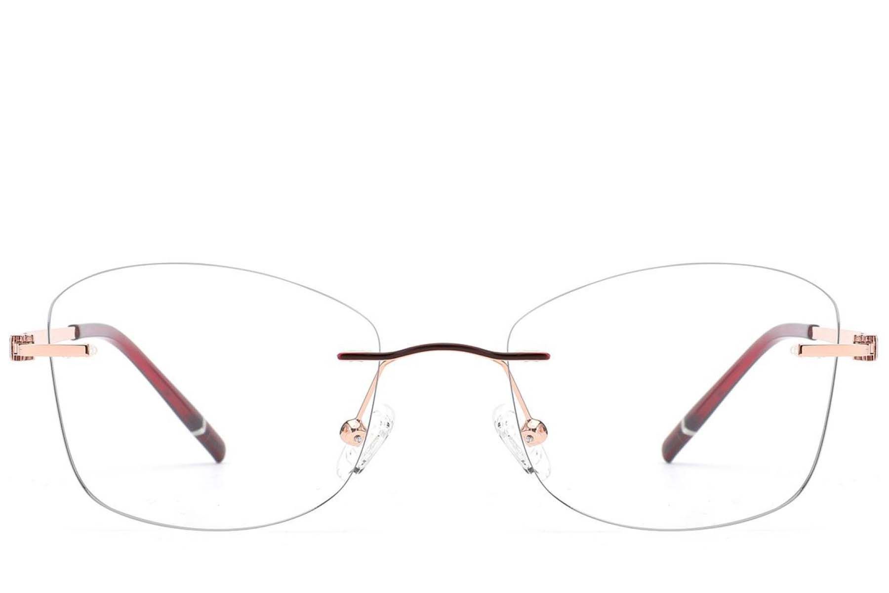 Gafas invisibles de metal rojo #BS2012-3342