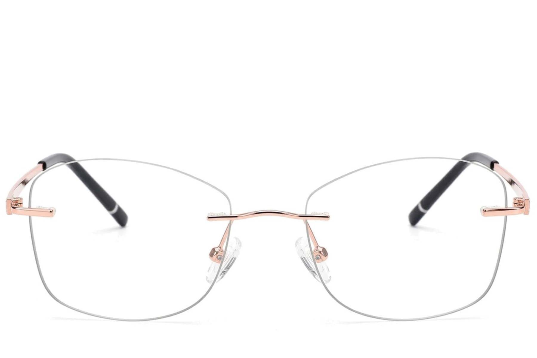 Gafas invisibles de metal rosa #BS2012-3343