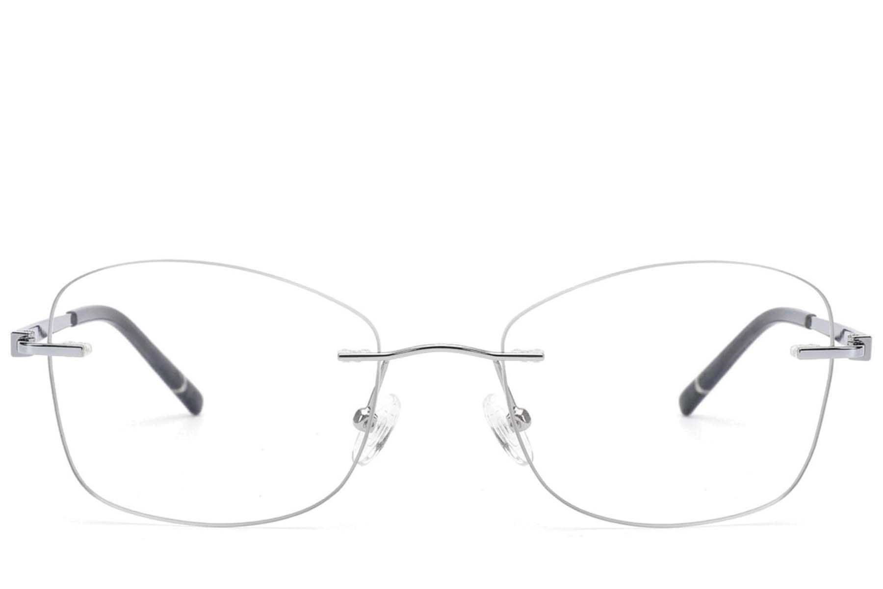 Gafas invisibles de metal plateado #BS2012-3345