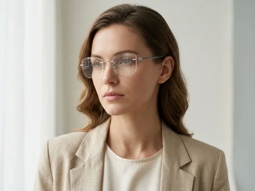 Lunettes invisibles en métal argenté #BS2012-3345