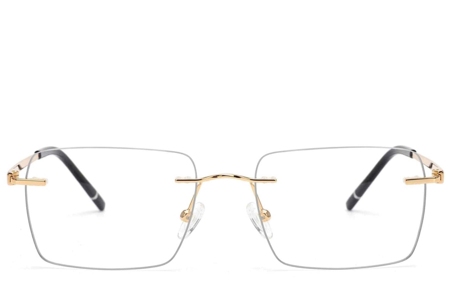 Gafas invisibles de metal dorado #BS2012-3346
