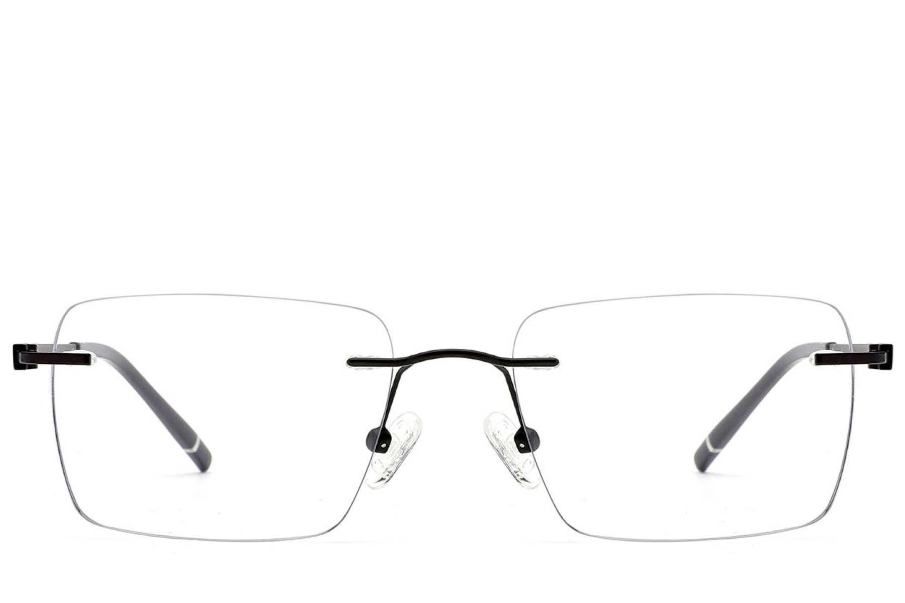 Gafas invisibles de metal negro #BS2012-3347
