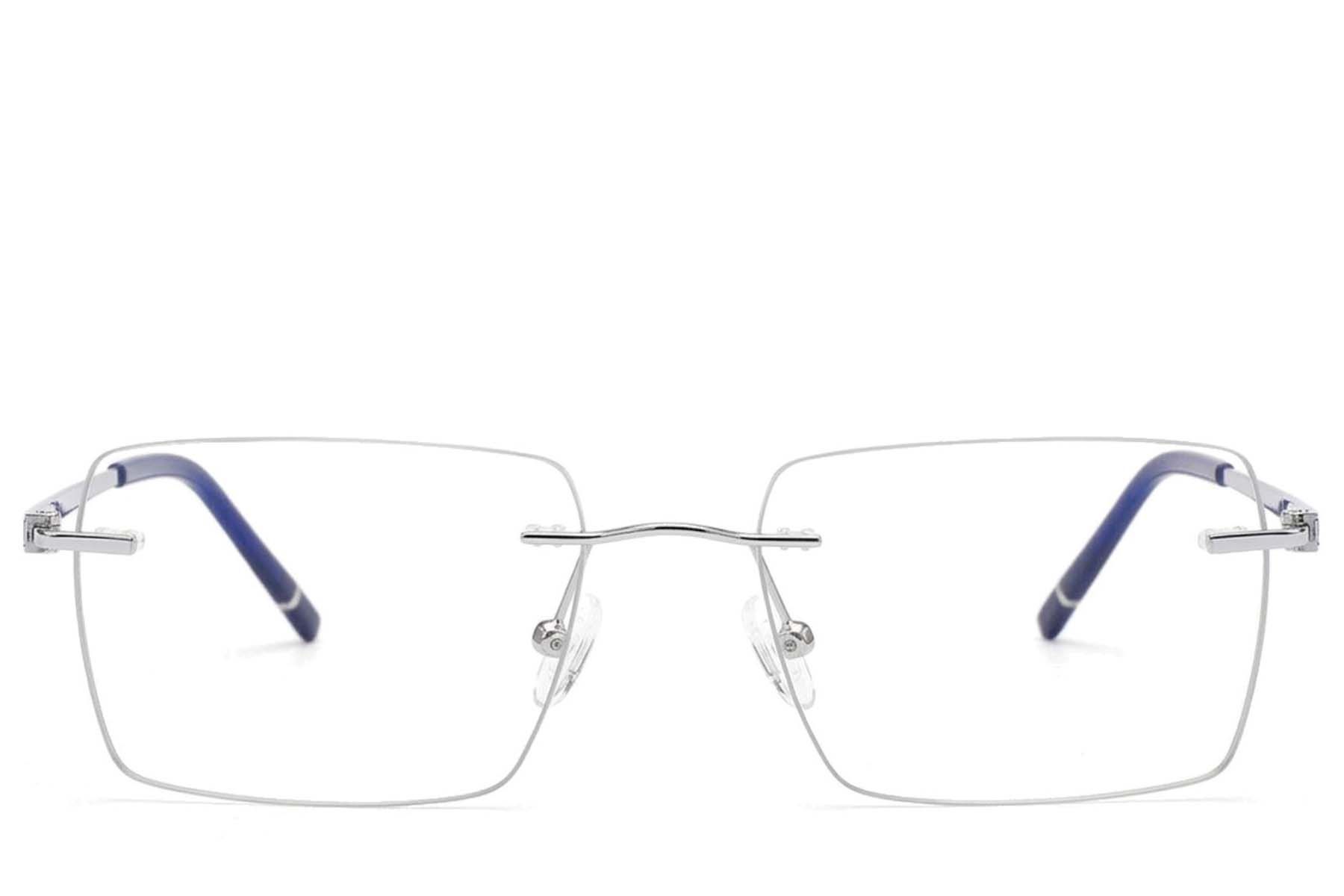 Gafas invisibles de metal plateado #BS2012-3349
