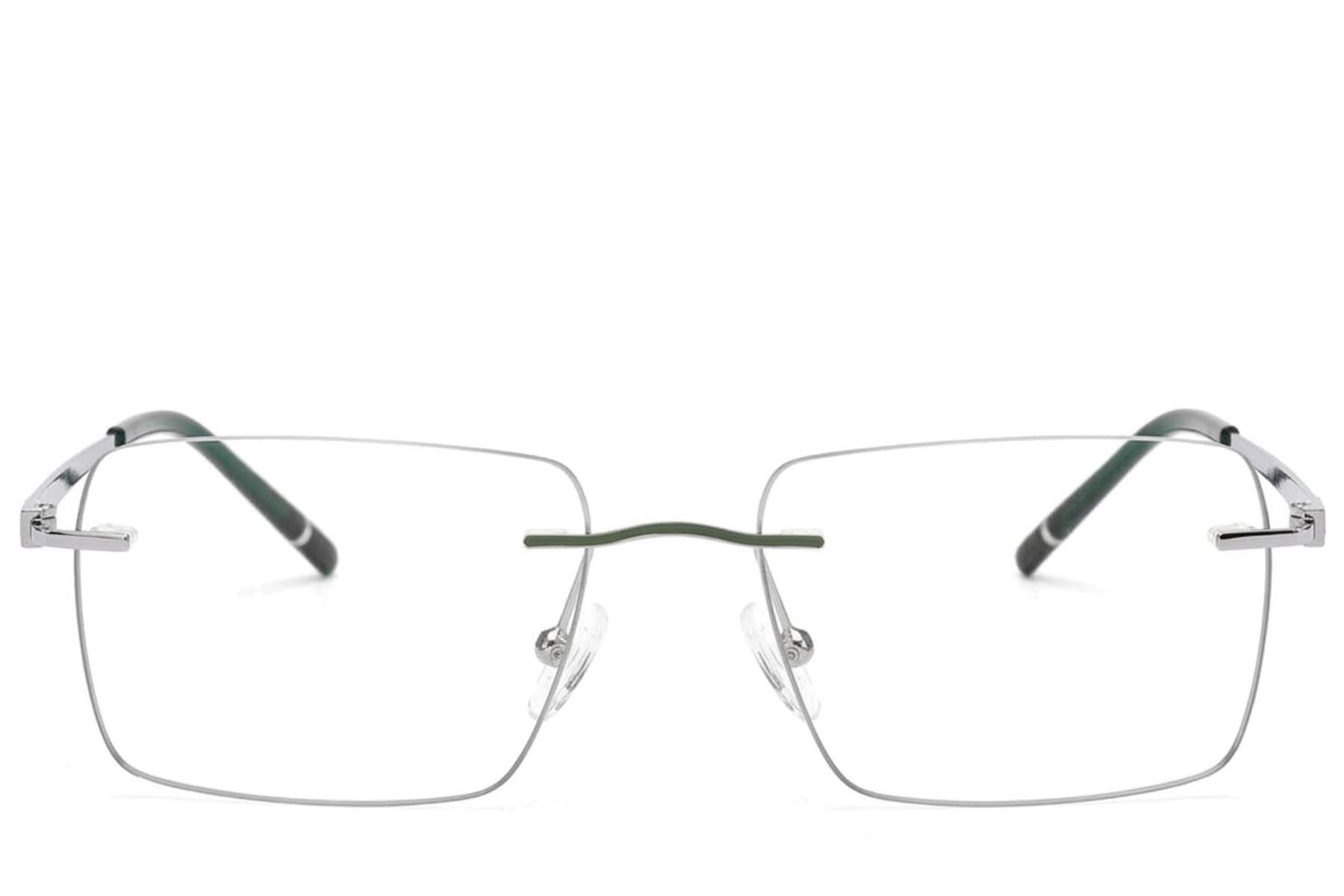 Gafas invisibles de metal verde #BS2012-3350