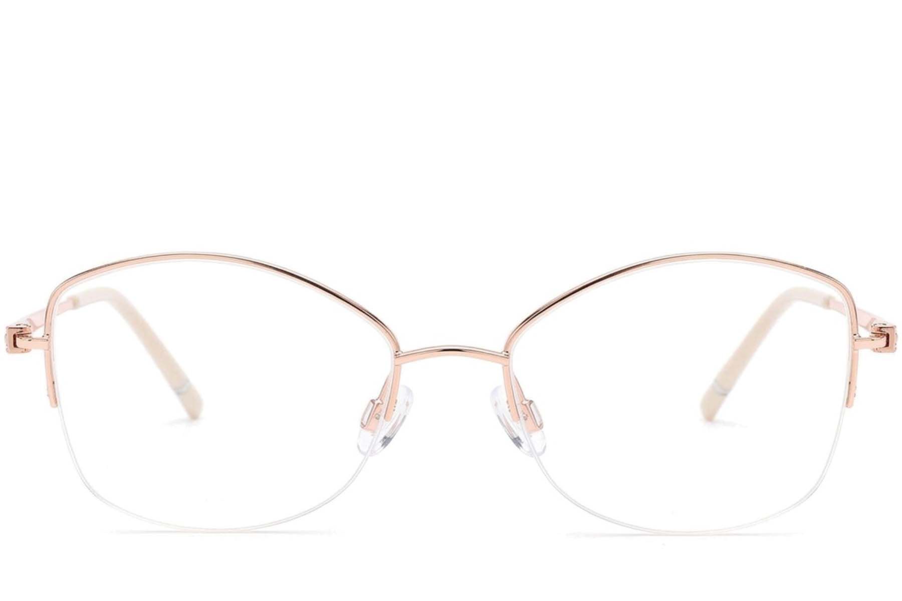 Gafas de metal rosa semi al aire #BS2012-3351