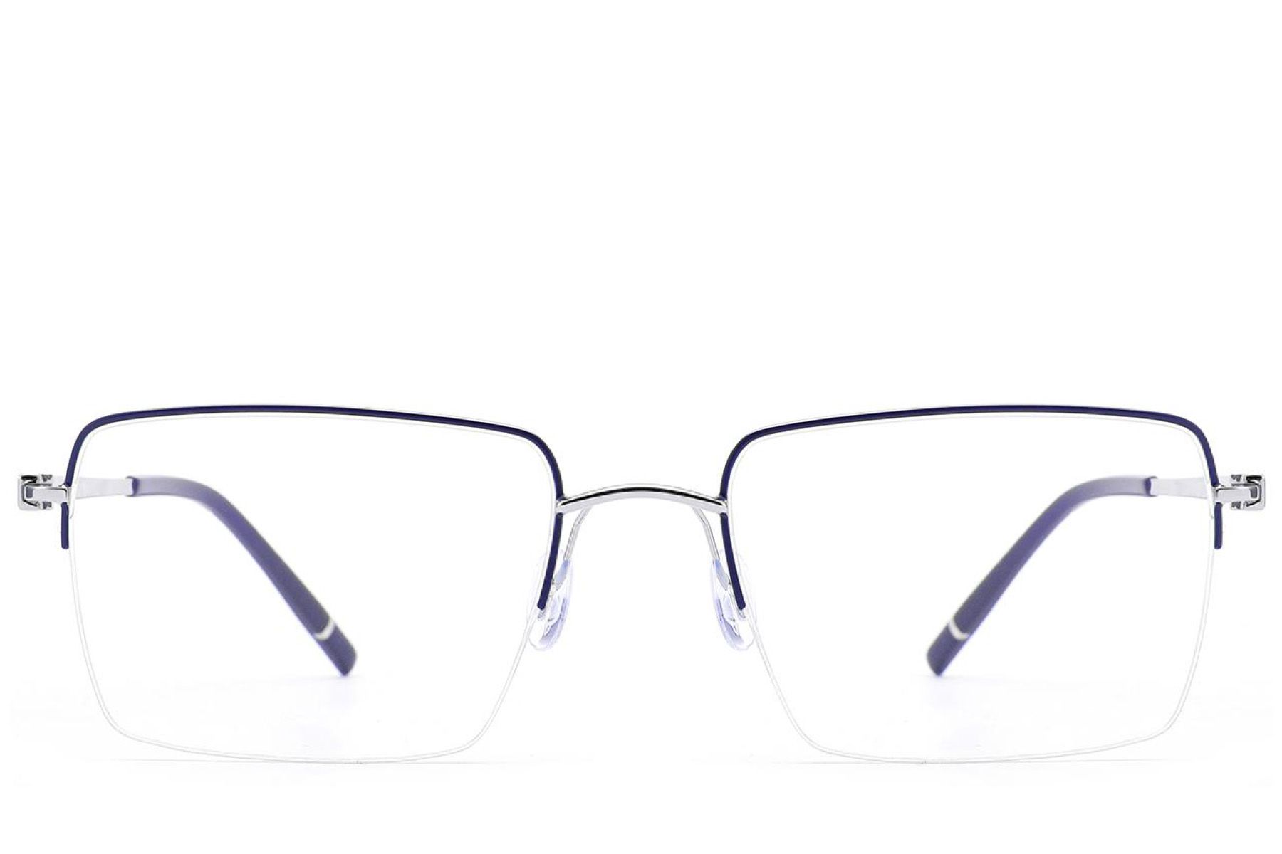 Gafas de metal azul con montura semi al aire #BS2012-3358