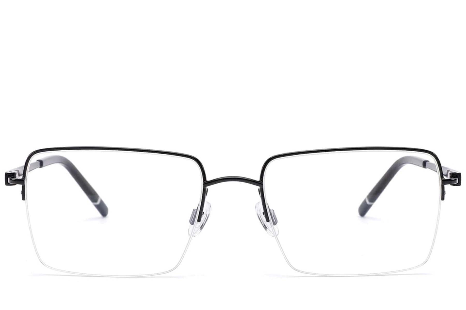 Gafas de metal negro con montura semi al aire #BS2012-3359