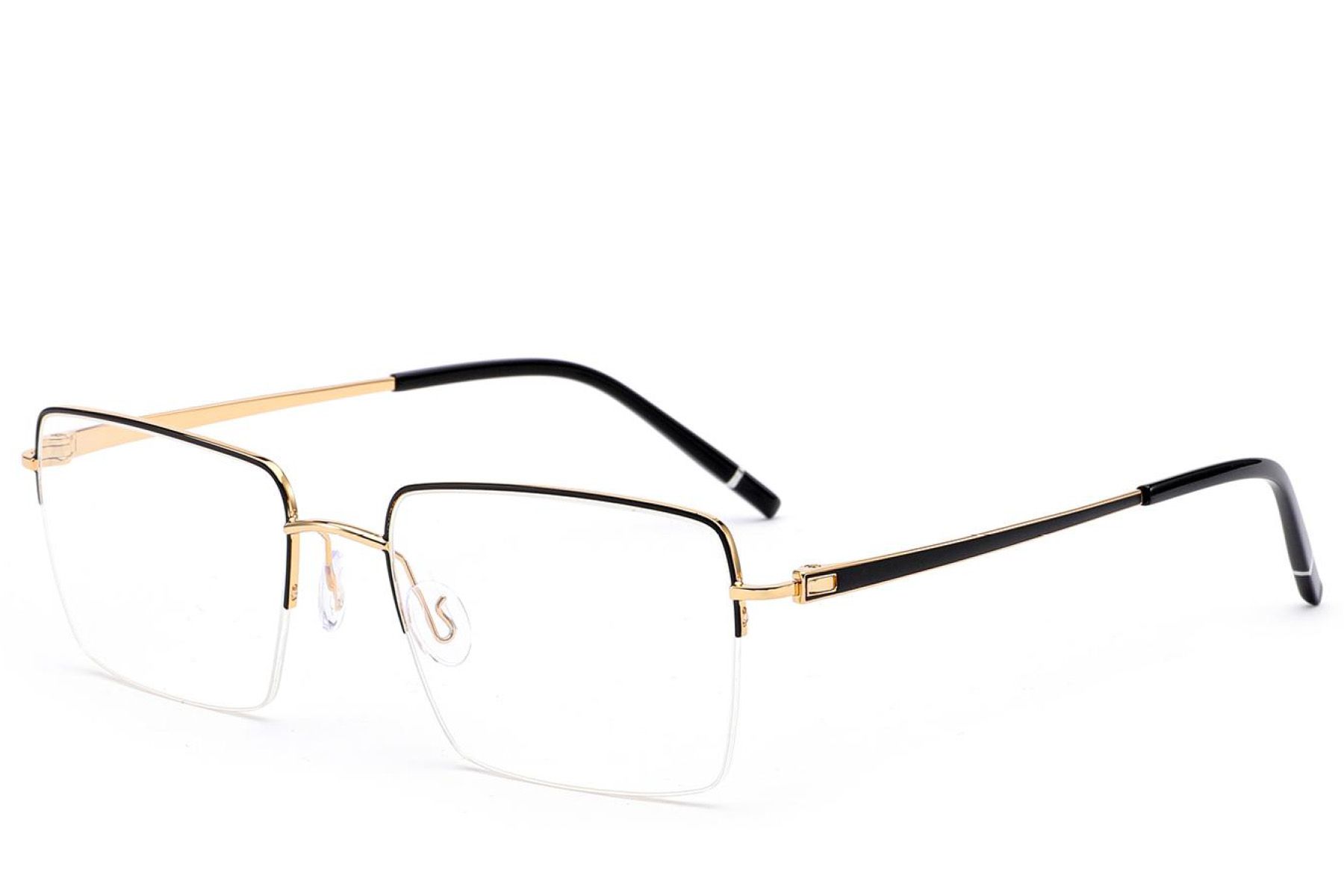 Occhiali semi-cerchiati in metallo nero #BS2012-3360