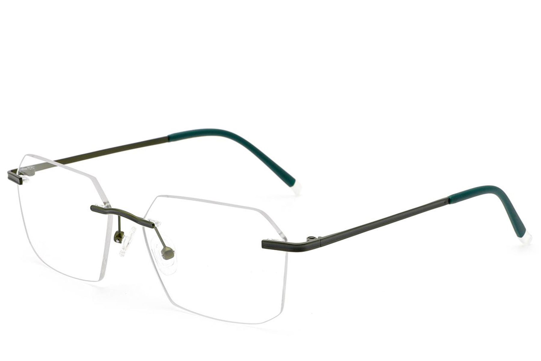 Gafas invisibles de metal verde #BS2012-3364