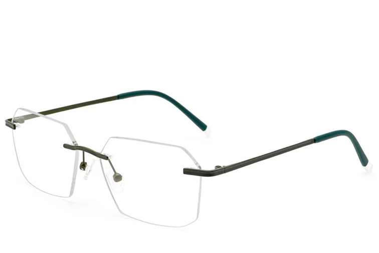 Gafas invisibles de metal verde #BS2012-3364