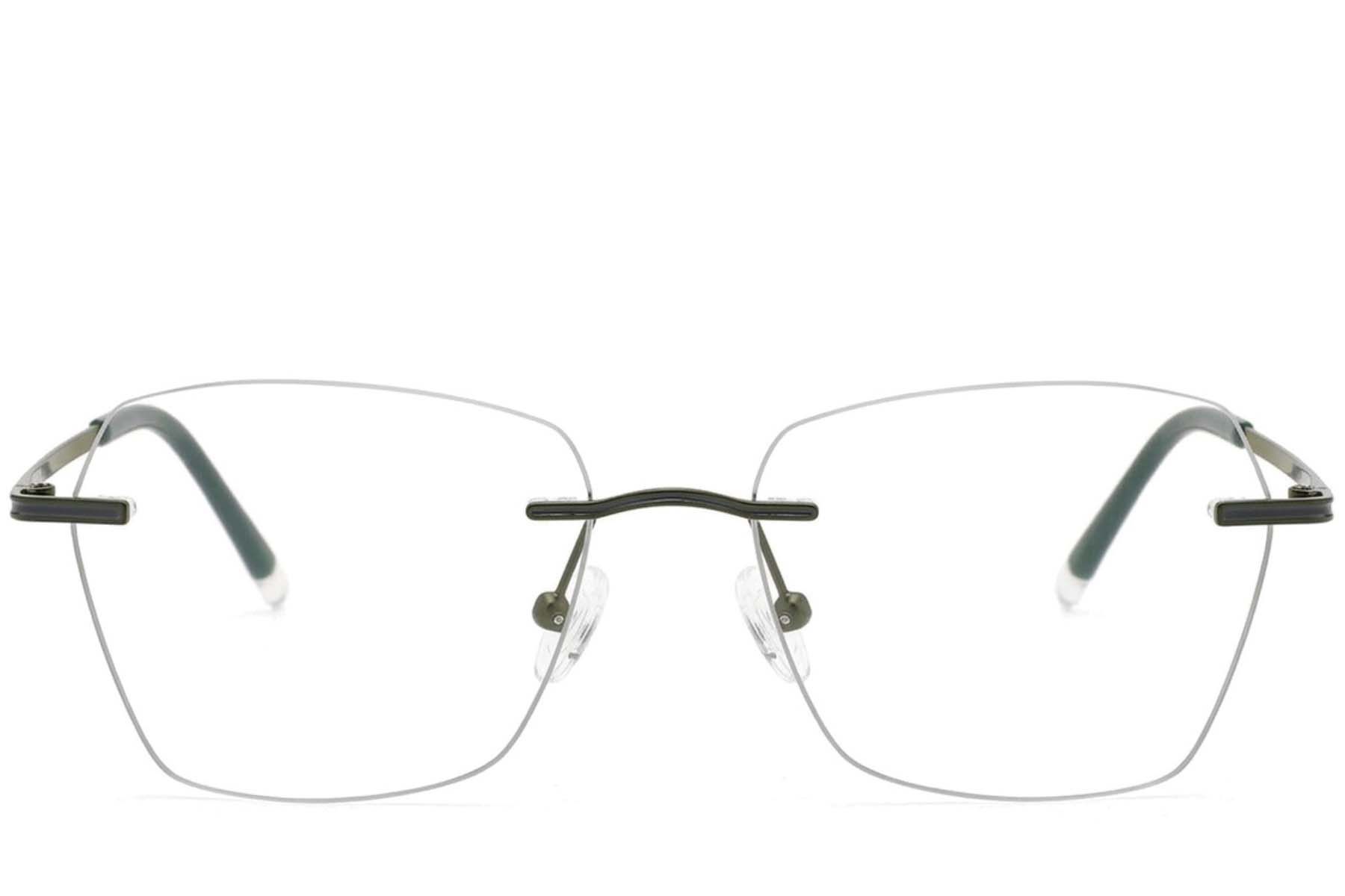 Gafas invisibles de metal verde #BS2012-3369