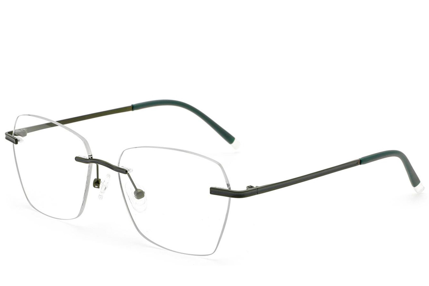 Gafas invisibles de metal verde #BS2012-3369