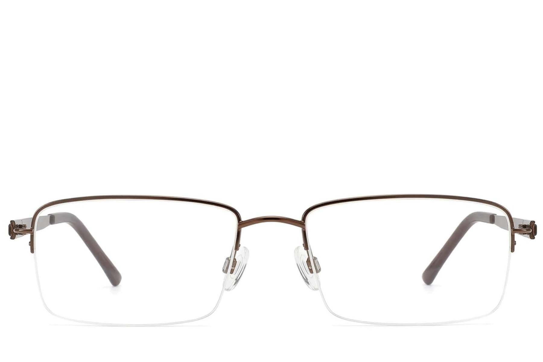 Halbrandlose Kupfermetallbrille #BS2012-3373
