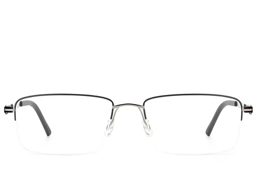 Lunettes semi-cerclées en métal noir #BS2012-3375