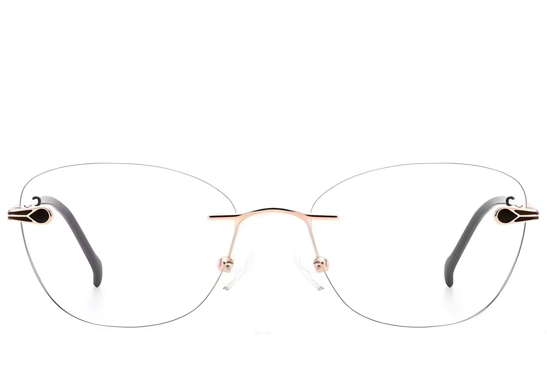 Gafas invisibles de metal rosa #BS2012-3376