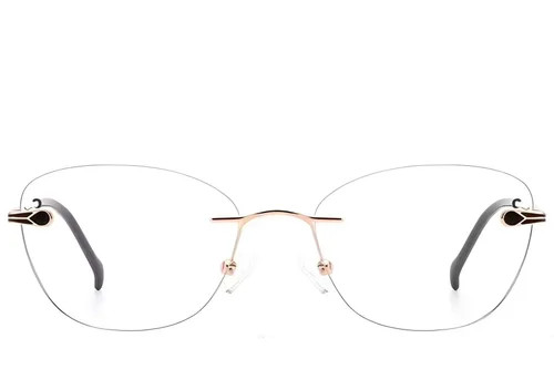Lunettes invisibles en métal rose #BS2012-3376