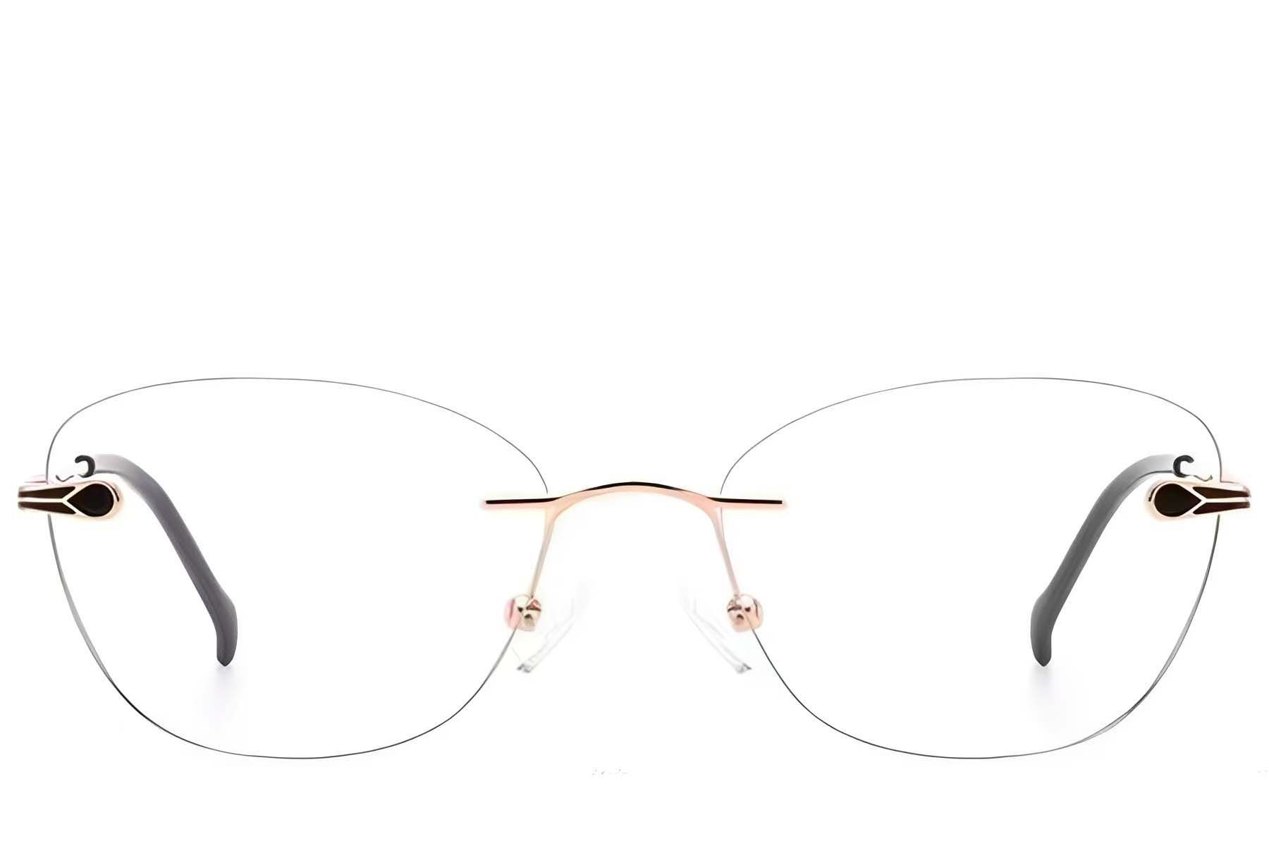 Gafas invisibles de metal rosa #BS2012-3376