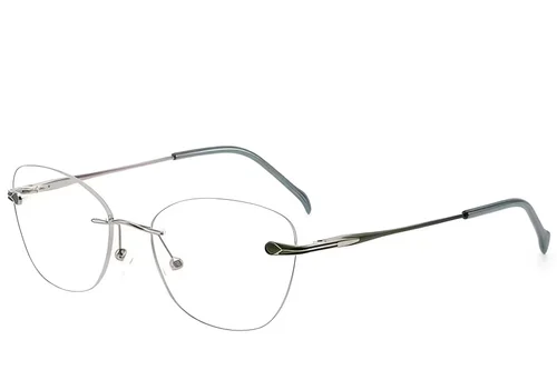 Lunettes invisibles en métal gris #BS2012-3377