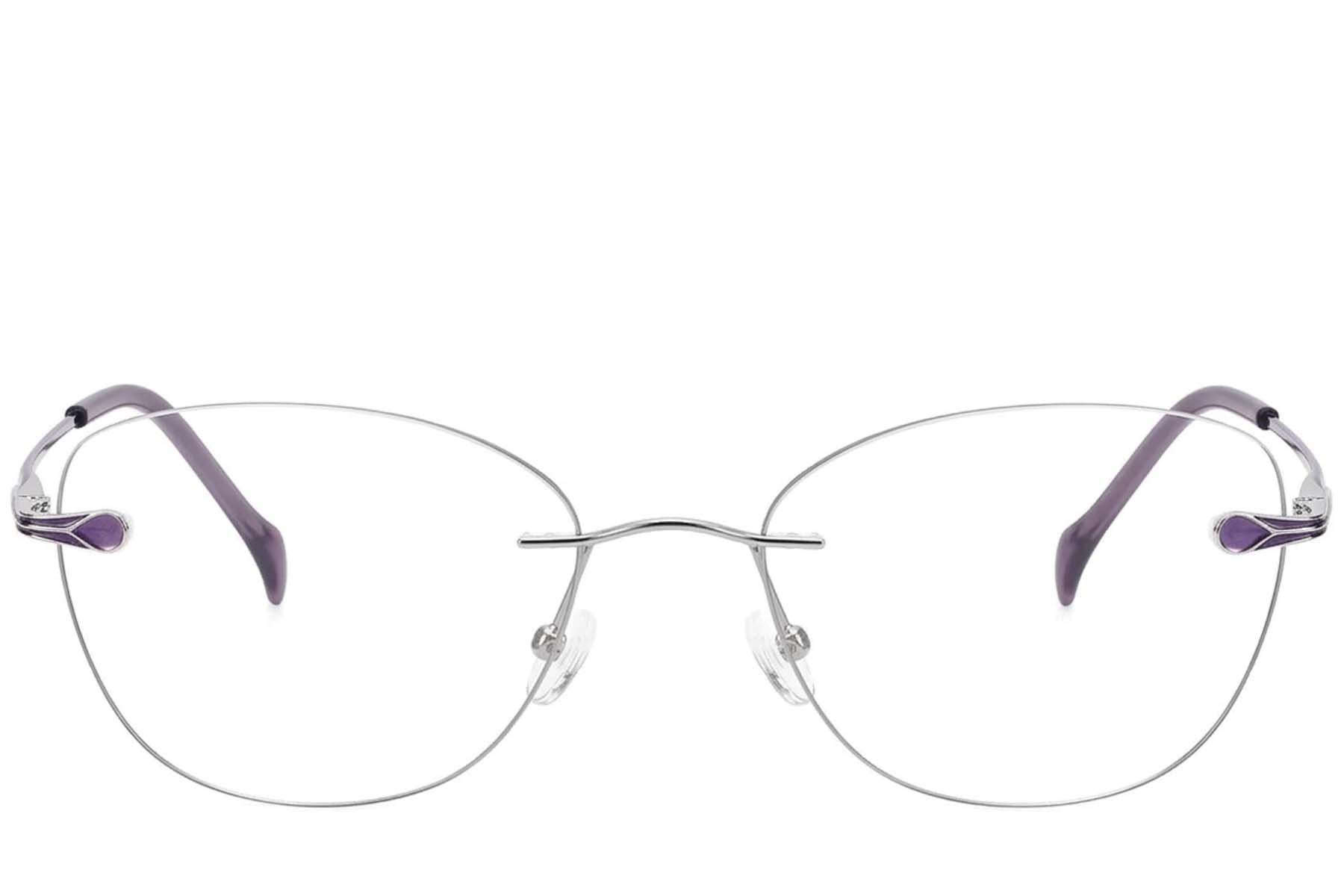 Gafas invisibles de metal plateado #BS2012-3379
