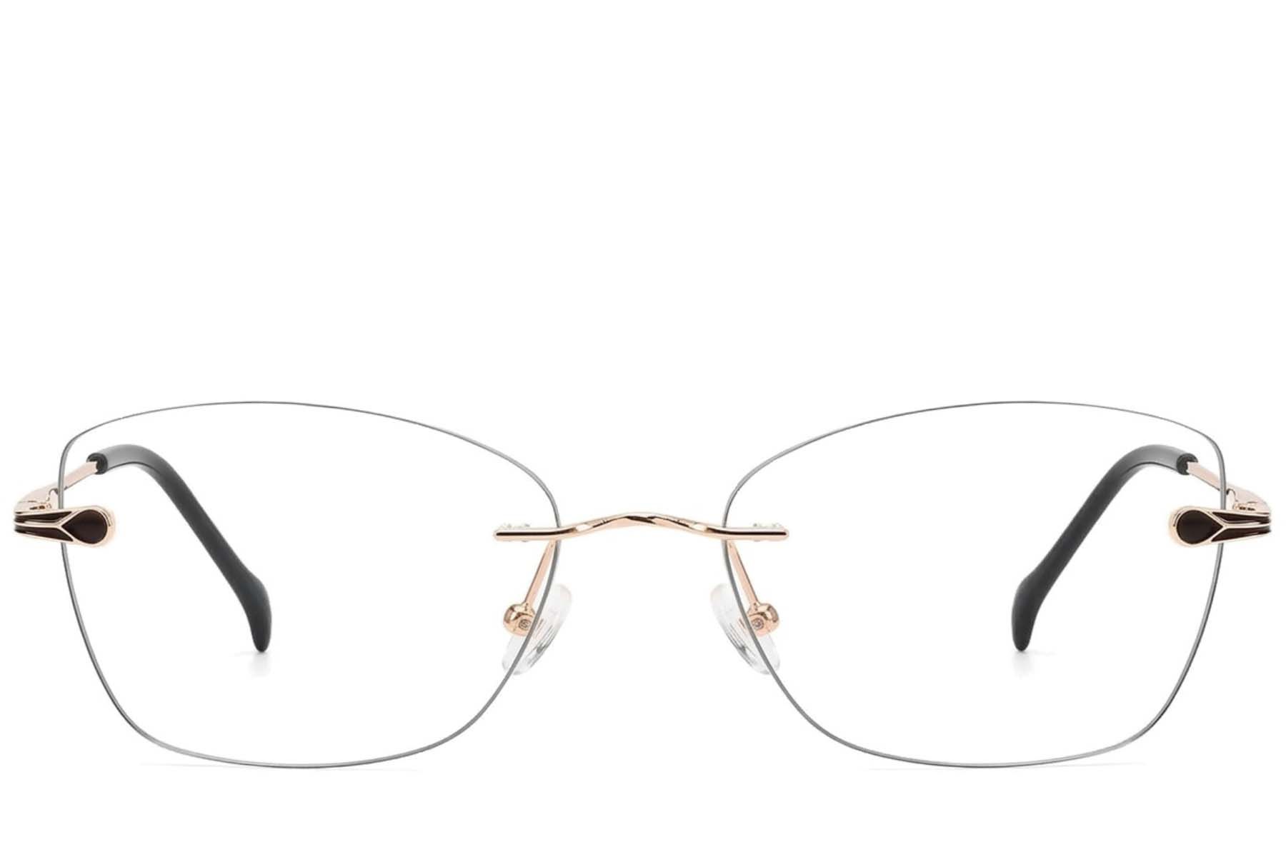 Gafas invisibles de metal rosa #BS2012-3381