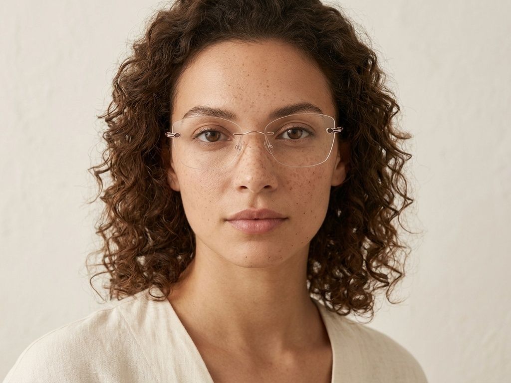 Unsichtbare rosa Metallbrille #BS2012-3381