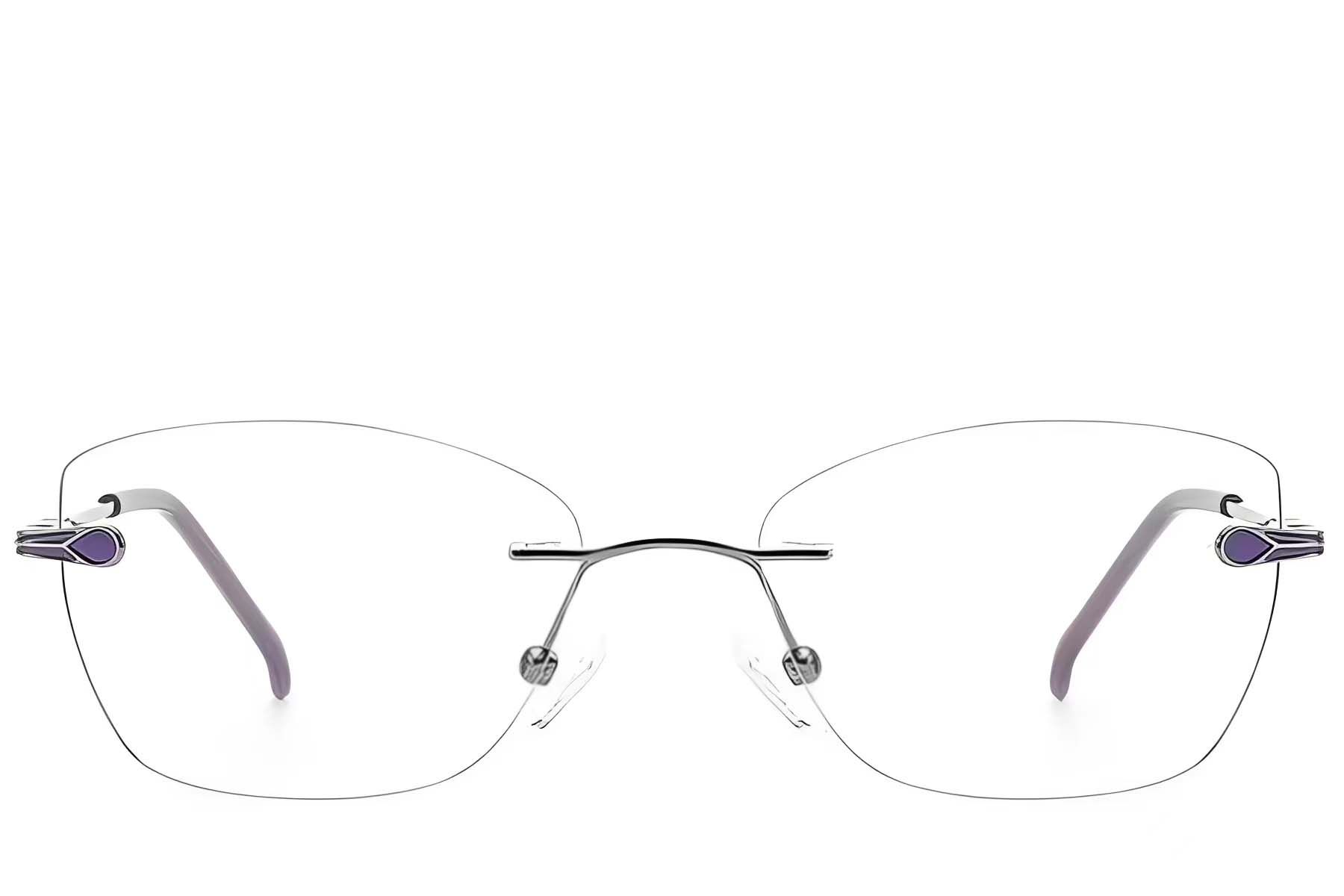 Invisible Grey Metal Glasses #BS2012-3382