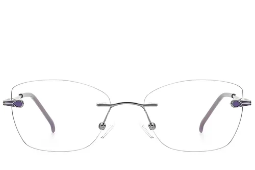 Lunettes invisibles en métal gris #BS2012-3382