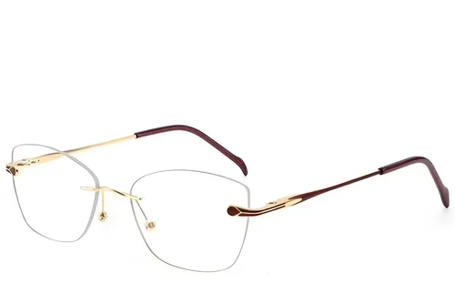 Lunettes invisibles en métal doré #BS2012-3383