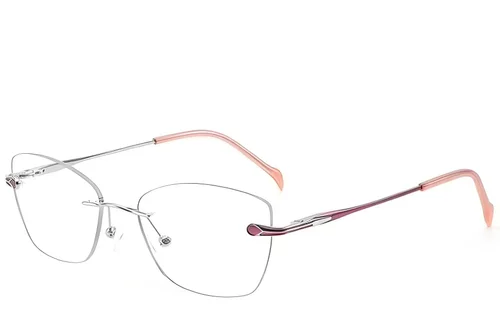 Lunettes invisibles en métal argenté #BS2012-3384