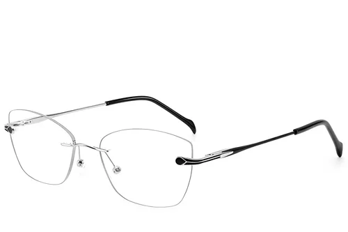 Lunettes invisibles en métal argenté #BS2012-3385
