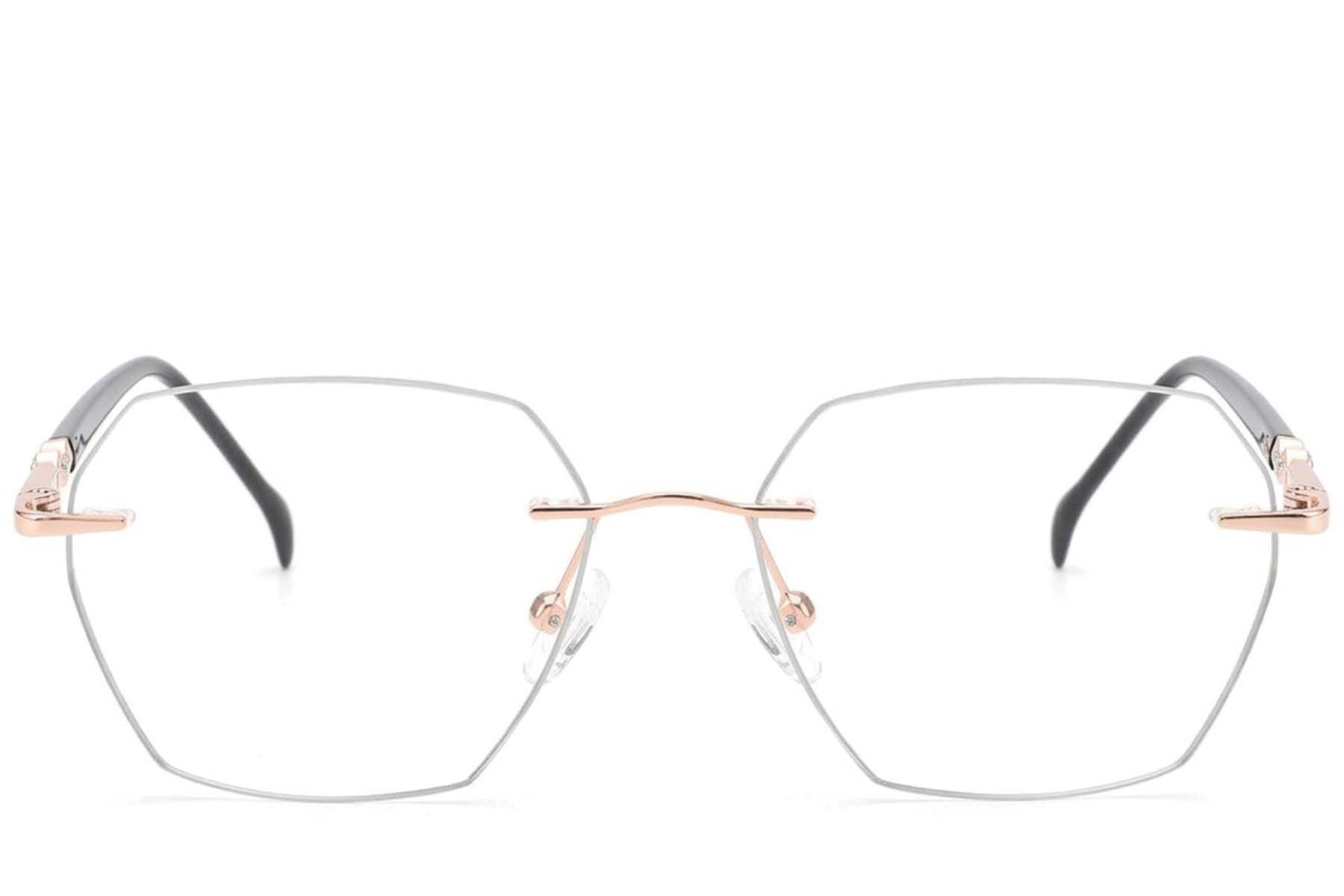 Gafas invisibles de metal rosa #BS2012-3386
