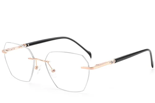 Lunettes invisibles en métal rose #BS2012-3386