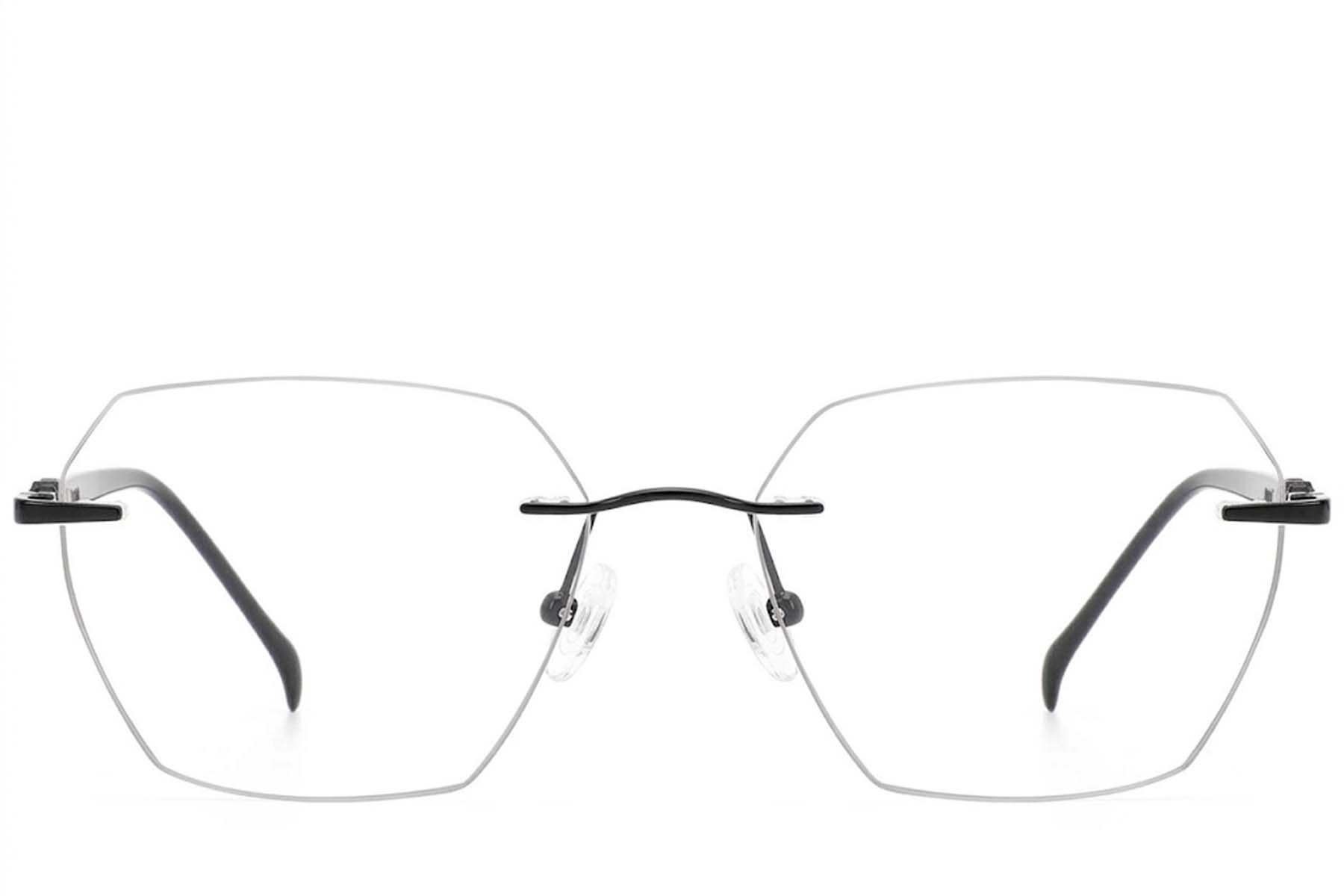 Gafas invisibles de metal negro #BS2012-3390